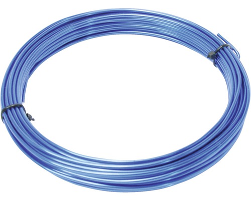 Pösamo Aluminiumdraht blau lackiert 2 mm 100 g Blauer Bindedraht aufgerollt