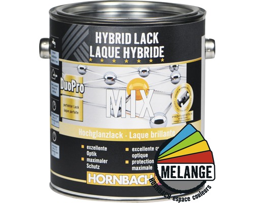Peinture hybride dans une boîte métallique