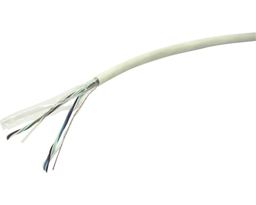 Telefonkabel U72 2 x 4 adrig x ⌀ 0,5 mm2 weiss Cca (Meterware) Telefonkabel U72 2 x 4 adrig x ⌀ 0,5 mm2 weiss Cca (Meterware)