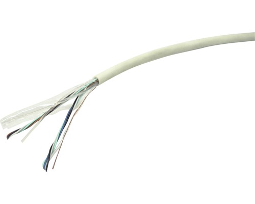 Câble de téléphone U72 2x4x0,5 mm2 blanc Cca (au mètre)