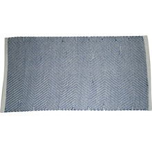 Fleckerlteppich Dakota Streifen graublau 65x130 cm-thumb-1