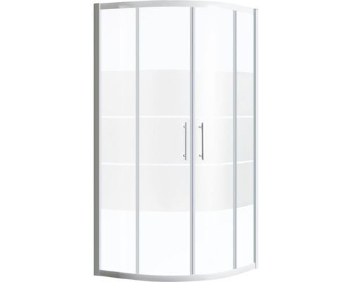 Eckdusche mit zwei Türen aus Glas