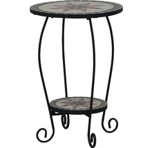 Beistelltisch mit Mosaikplatten und Metallgestell