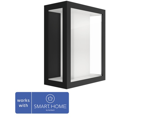 Applique extérieure LED Hue Impress 16 W noire Compatible avec SMART HOME by hornbach