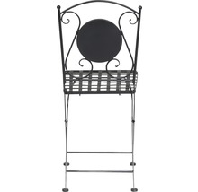 Tabouret à fleurs en métal avec dossier rond et étagère