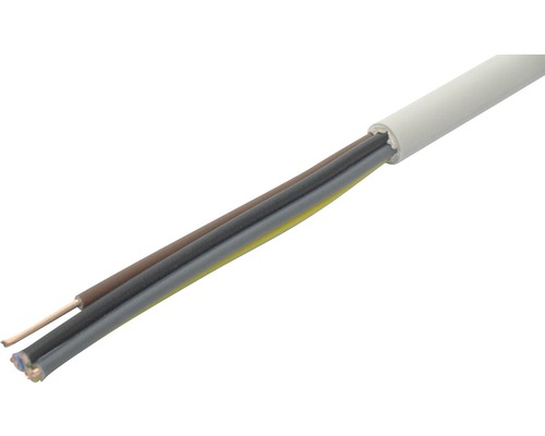 Câble d'installation TT 5x1,5 mm2 LNPE blanc 10 m