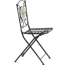 Chaise pliante en métal avec mosaïque