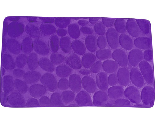 Tapis de bain Caillou violet 50x80 cm