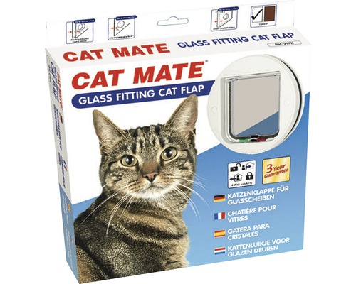 Katzentüre Cat Mate 4-Wege Glastür weiss Katzentüre Cat Mate 4-Wege Glastür weiss