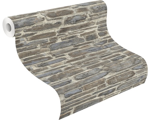 Tapetenrolle mit Steinmauer-Motiv