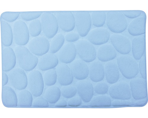 Tapis de bain Caillou bleu clair 40x60 cm