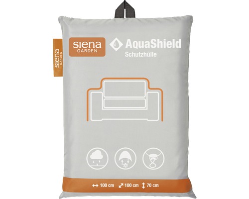 Housse de protection Siena Garden pour fauteuil de salon de jardin 100x100x70 cm Housse de protection Siena Garden AquaShield pour meubles de jardin, dimensions 100 cm x 100 cm x 70 cm