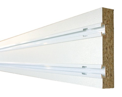 Vorhangschiene zweiläufig Holz weiss 160 cm Vorhangschiene zweiläufig Holz weiss 160 cm