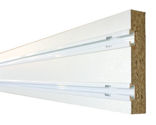 Rail de rideau double, bois, blanc, 160 cm - HORNBACH