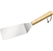 Grillwender aus Edelstahl mit Holzgriff und Aufhängeschlaufe