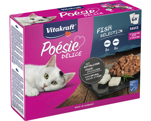 Katzenfutter Vitakkraft Poésie DéliSauce Multipack Fisch 6x85g