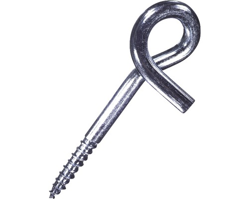 Crochets de plafond modèle sinueux 10x140 mm 5 unités Vis à œil en métal
