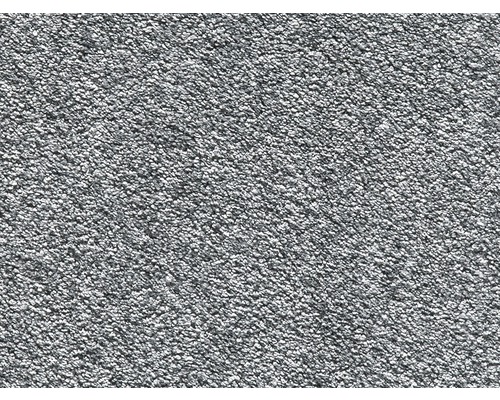 Moquette Shaggy de luxe Romantica gris foncé FB097 largeur 500 cm (au mètre)