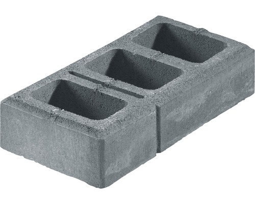 Pierre de construction Multistein Eleganca anthracite-gris-chiné 40 x 20 x 8.25 cm