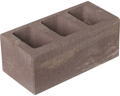 Pierre de construction en brique pleine Eleganca mélange marron 40x20x16,5 cm