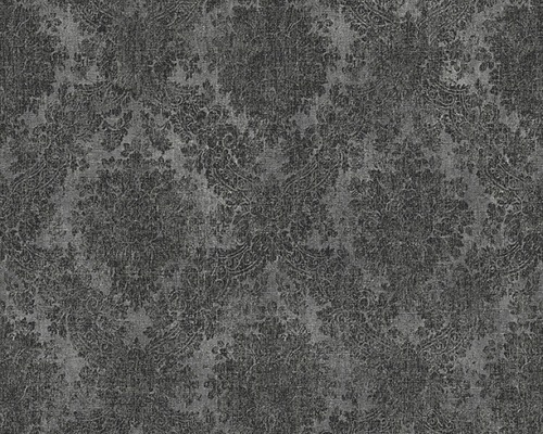 Papier peint intissé 33607-8 Secret Garden Ornament gris-noir Papier peint à motif ornemental