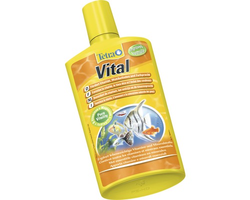 Produit d''entretien pour poissons Tetra Vital en flacon jaune