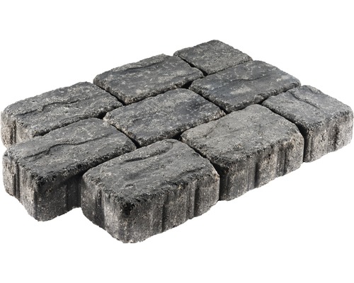 Pavés rectangulaires en pierre, neuf pièces