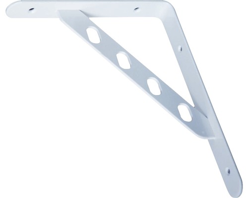 Garderobenkonsole Alpha Line B 30 x H 250 x T 200 mm nickel matt Regalwinkel aus Metall mit Löchern zur Befestigung