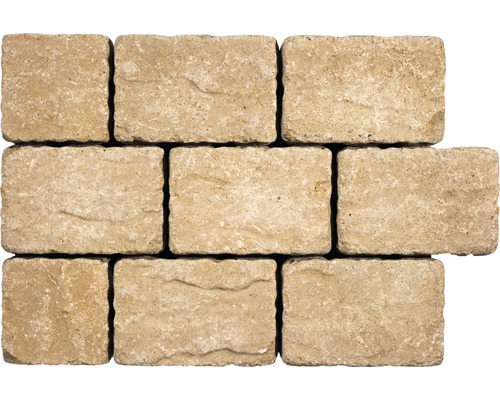 Pavés en pierre, disposés de manière rectangulaire