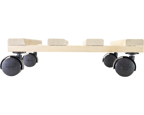 Rollbrett aus Holz mit vier Rollen