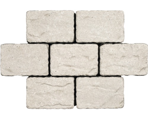 Pavés autobloquants en pierre, sept pièces