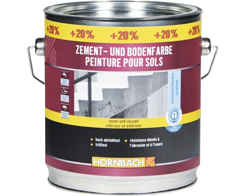 Pot de peinture pour ciment et sol pour l''intérieur et l''extérieur avec le logo Hornbach
