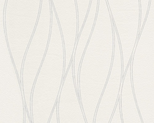 Papier peint intissé 2450-14 motif vagues blanc