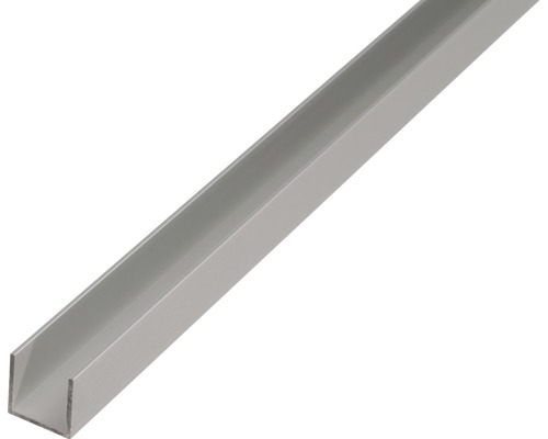 U-Profil Aluminium silber 18 x 20 x 1,3 x 1,3 mm 1 m