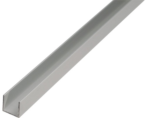 U-Profil Aluminium silber 20 x 20 x 1,5 x 1,5 mm 1 m