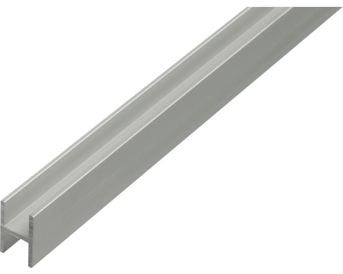 Profilé en H Aluminium argent 9,1 x 12 x 1,3 mm x 1,3 mm , 1 m Profilé en H en aluminium pour diverses applications