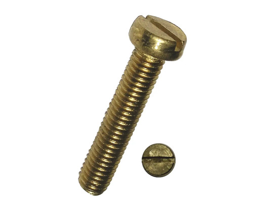 Vis à tête cylindrique avec fente 3x6 mm laiton DIN 84 100 pièces