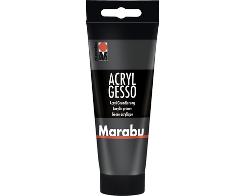 Marabu Acryl Gesso Grundierung schwarz 812 100 ml Tube Acryl Gesso von Marabu