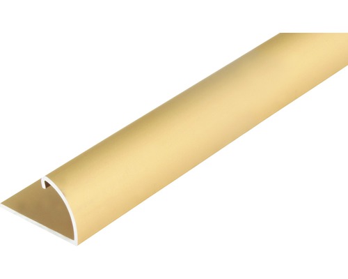 Abschlussprofil Aluminium gold 24,5 x 13,5 x 9 x 9 mm 2 m Bodenprofil aus Metall