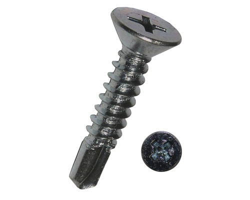 Vis autoperceuse à tête fraisée avec empreinte cruciforme DIN 7504 4,8x45 mm galvanisé, 500 pièces