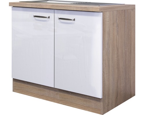 Spülenunterschrank Flex Well Valero Breite 100 cm weiss