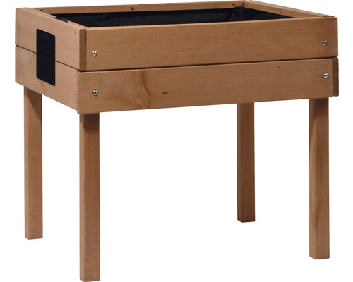 Jardinière sur pieds en bois avec film de plantation