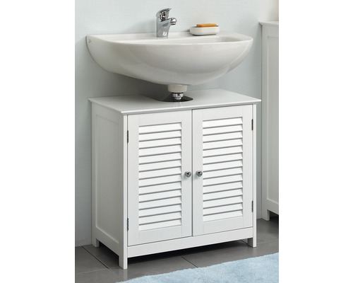 Waschtisch mit Waschbecken und Unterschrank im Badezimmer