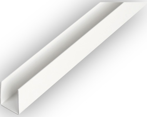 U-Profil PVC weiss 12 x 10 x 1 x 1 mm 1 m