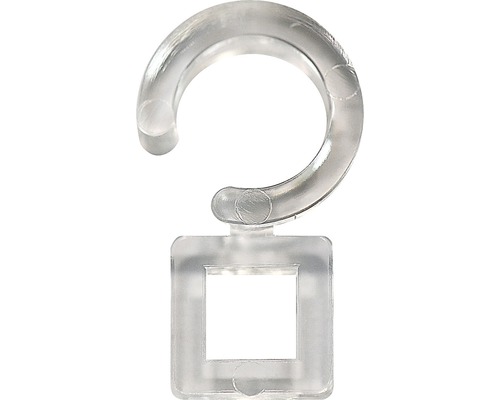 Agrafe pour tringle à rideau 2 transparent pour anneaux pour rideaux épaisseur 9 mm 12 pces