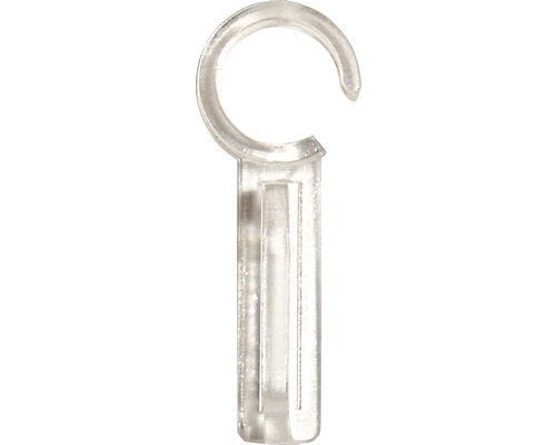 Agrafe pour tringle à rideau 3 transparent pour anneaux pour rideaux épaisseur 9 mm 12 pces