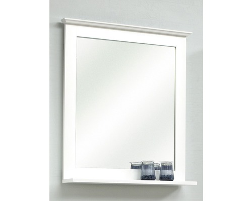 Miroir en bois Pelipal Jasper avec tablette 68x60 cm blanc