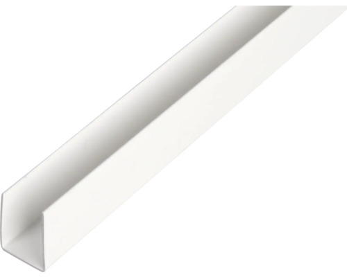 Profilé en U PVC blanc 21 x 10 x 1 mm x 1 mm , 2 m Profilé en U en plastique
