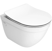 Wand-Tiefspülklosett aus Sanitärkeramik mit WC-Sitz