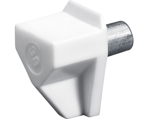 Support de sol Safety, blanc, 5 mm, 100 pièces Support d''étagère en plastique avec tige métallique